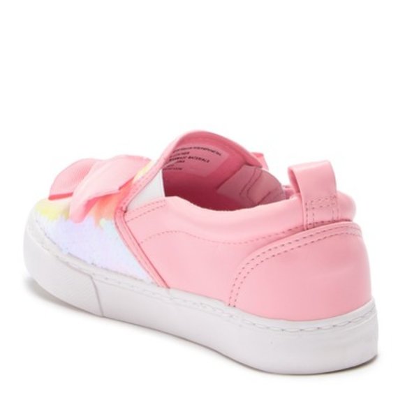 JOJO SIWA Sequin Bow Slip-On Sneaker Kids Pink 1 - Picture 3 of 4